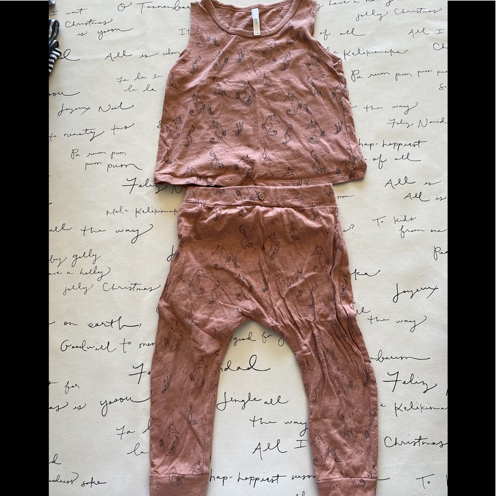 Rylee + Cru Seahorse Set 12-18 EUC